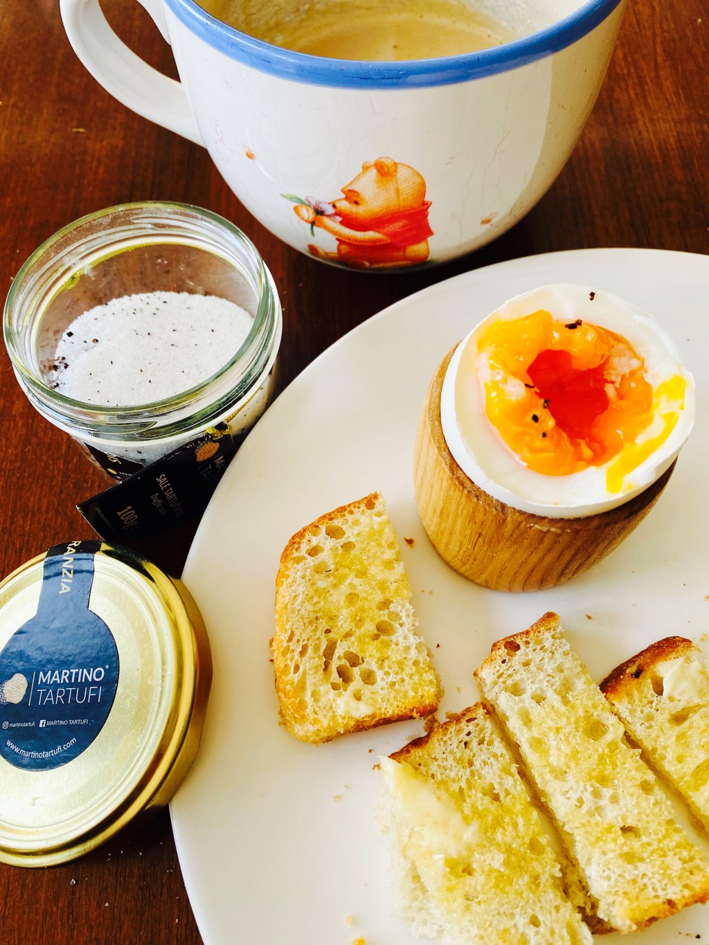 Truffle salt elevates a simple breakfast of soldiers and a boiled&nbsp;egg